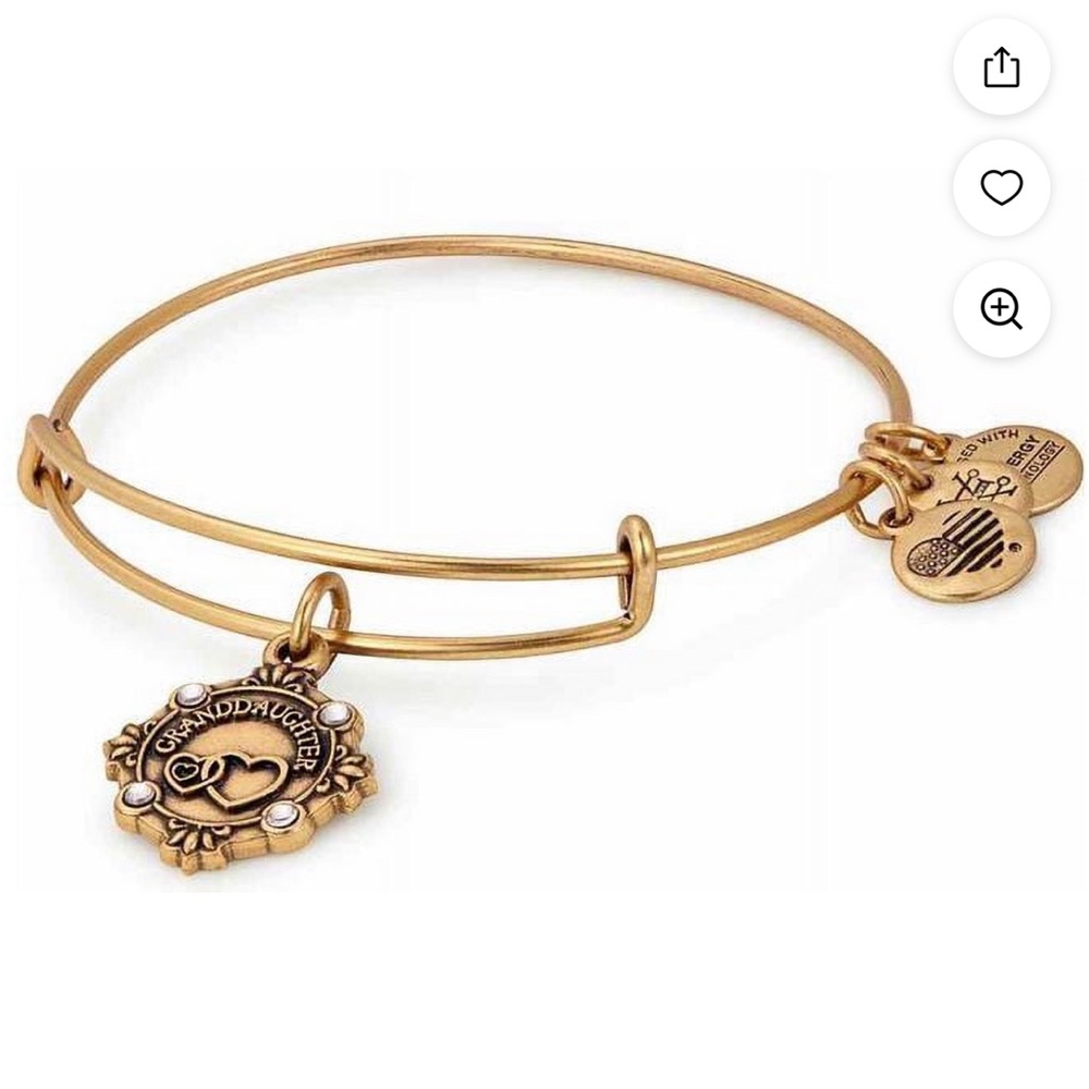 Alex and Ani Because I Love You Granddaughter Bangle -NWT-Gold